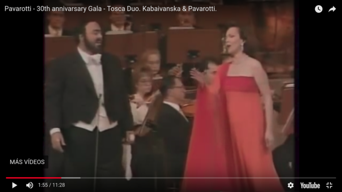 Pavarotti – 30th annivarsary Gala – Tosca Duo. Kabaivanska & Pavarotti