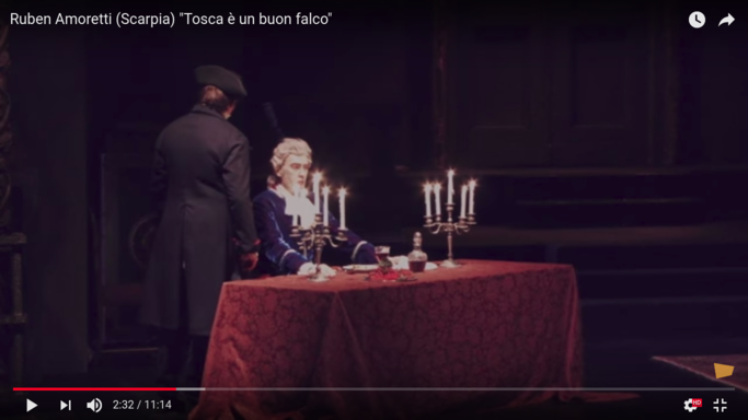 Ruben Amoretti (Scarpia) «Tosca è un buon falco»